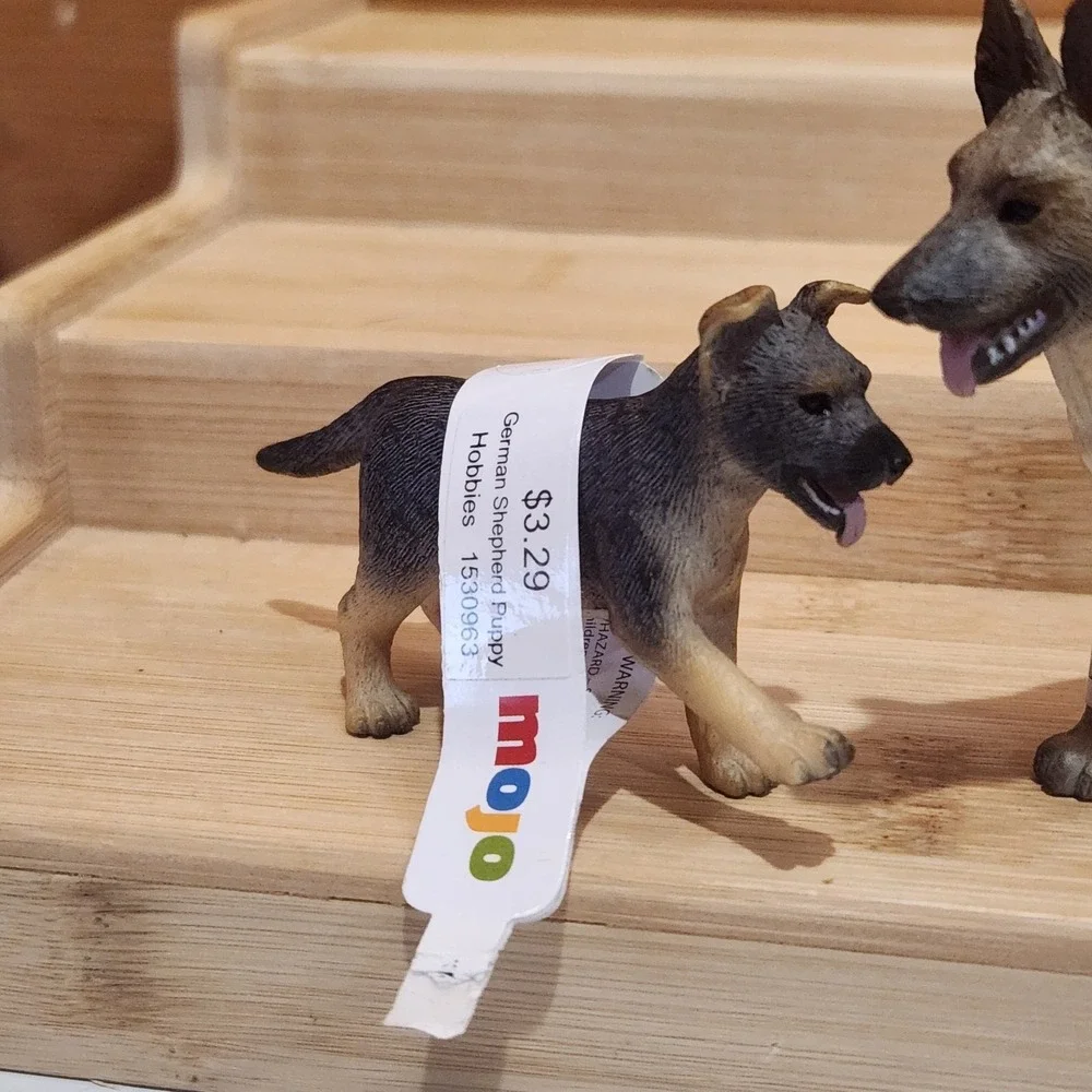 MOJO‎ German Shepherd 2 Dog Pup Baby Animal Figure NEW Educational Learning Toys